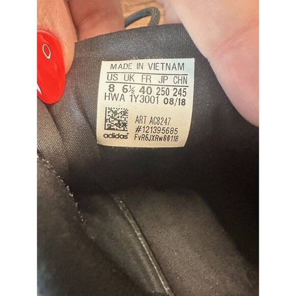 Adidas Shoes Womens 8 Cloudfoam Walking Sneakers Lace Up AC8247 Black Fabric - Picture 9 of 10